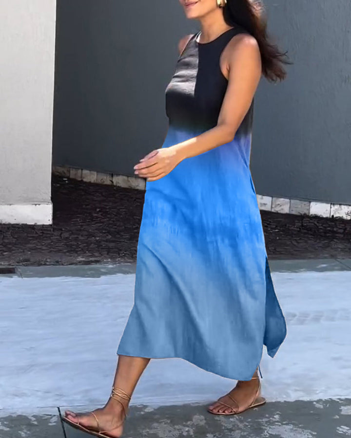 Anette™ | Sukienka gradientowa bez rękawów - Eliza-Warszawa