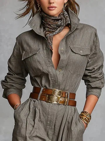 Elena | Elegancki Kombinezon z Długim Rękawem