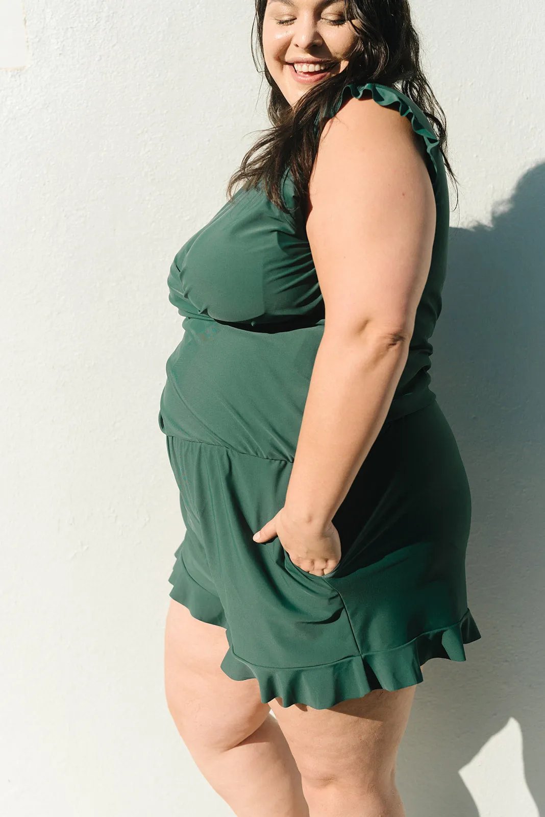 MAGDALENA | Kostium kąpielowy z falbanami i wsparciem biustu - Eliza-Warszawa