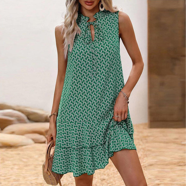 Lidia™ Elegancka sukienka bez rękawów z dekoltem w kształcie V - Eliza-Warszawa