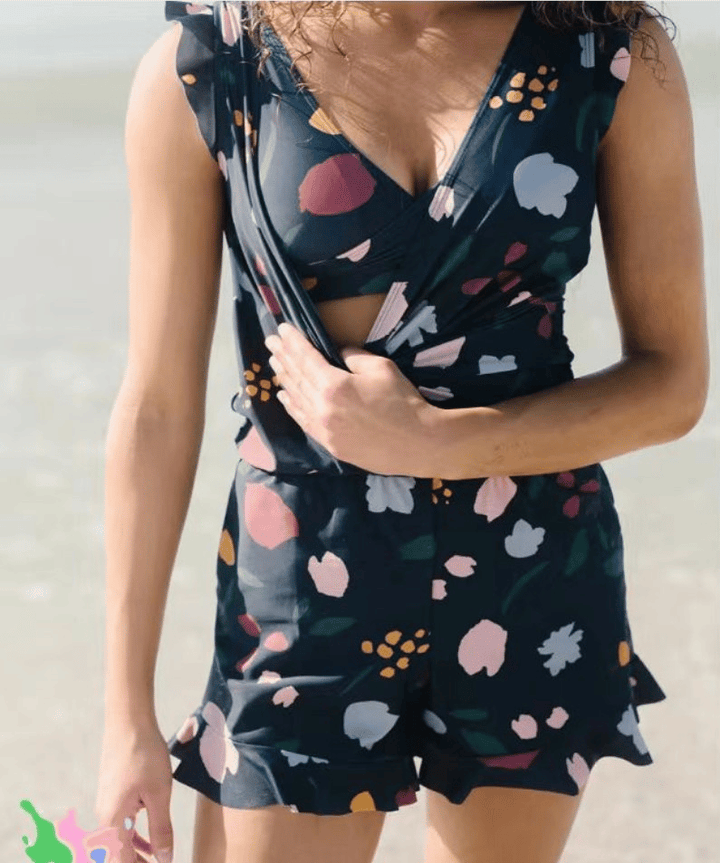 MAGDALENA | Kostium kąpielowy z falbanami i wsparciem biustu - Eliza-Warszawa