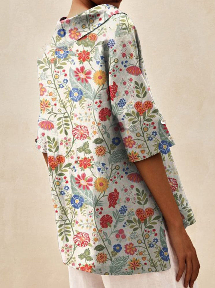 Andżela - Lekka Letnia Bluzka Kwiatowa