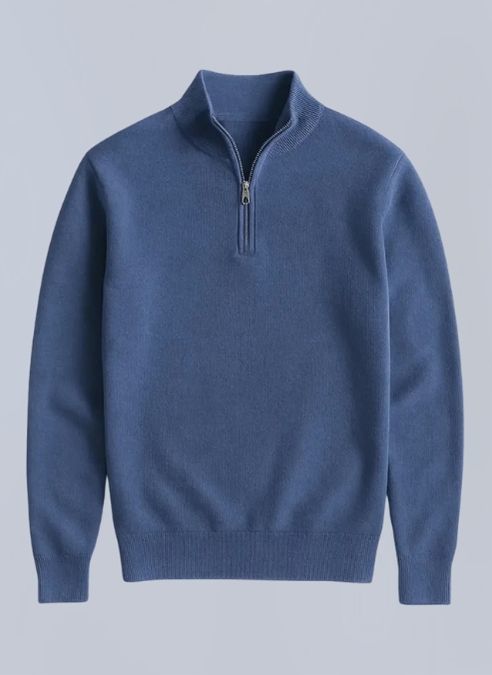 Bolesław | Elegancki męski sweter z zamkiem