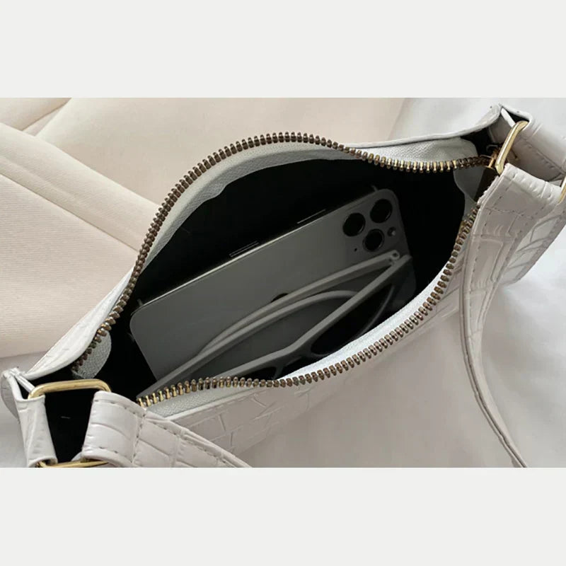 Tilly™ | Lśniąca torebka na ramię w aligatorowy wzór