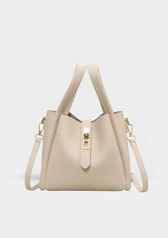 Iris™ – Elegancka torba bucket o skórzanym wykończeniu