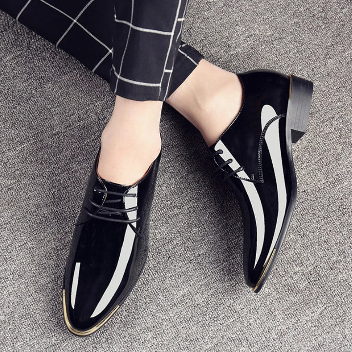 HENRY™ | Męskie Pantofle Lakierowane w Brytyjskim Stylu - Eliza©