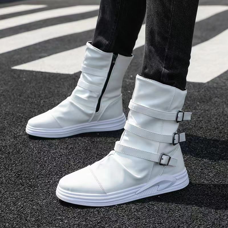 AXEL™ | Skórzane Botki z Zamkiem i Metalową Klamrą - Eliza©