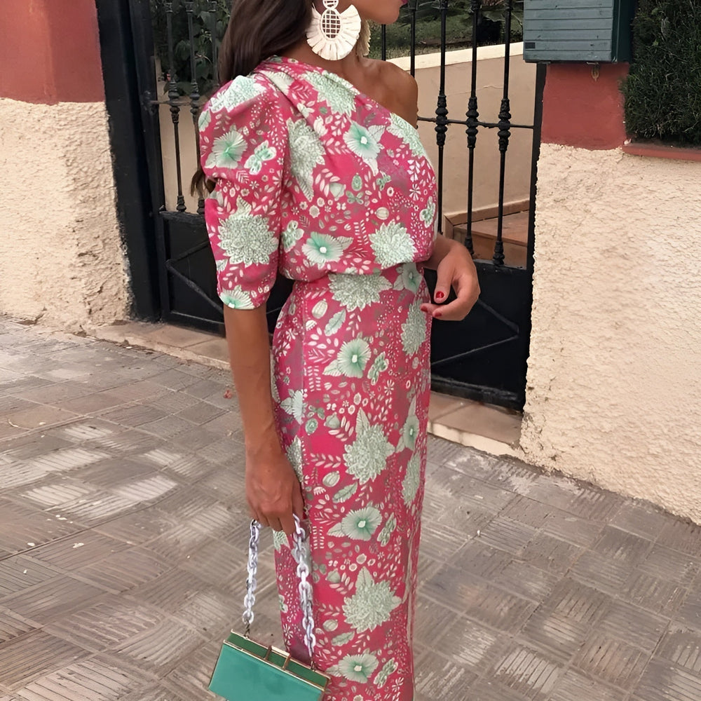 Émilie™ | Długa Sukienka w Print - Eliza-Warszawa