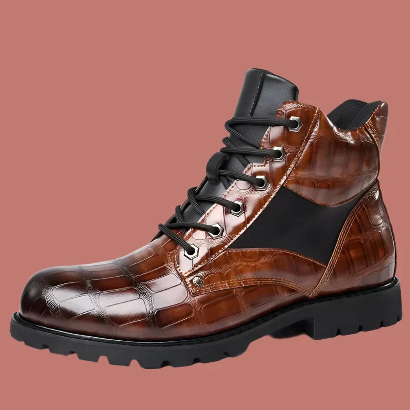 Eliza© Rendell | Skórzane Botki Croco