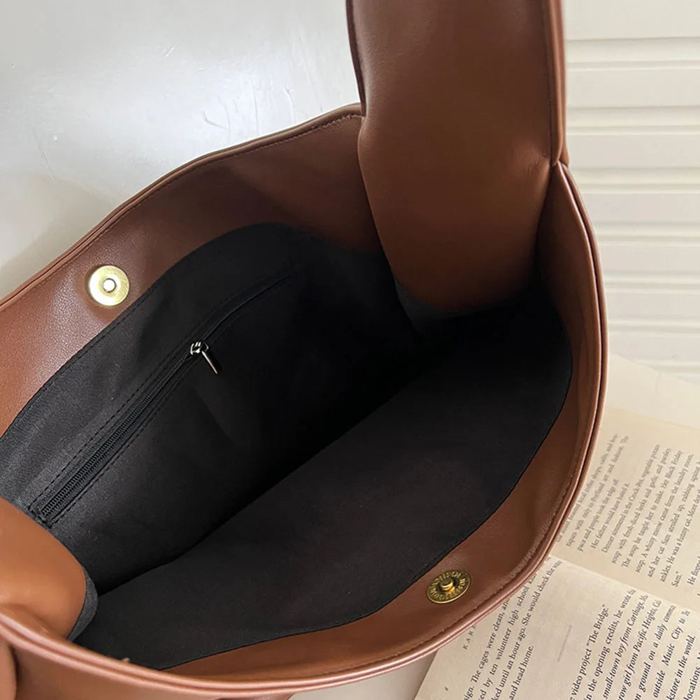 Liv™ - Luźna torba hobo w stylu skórzanym