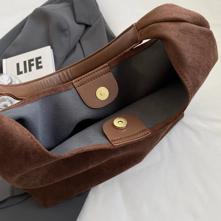 Freja™ – Elegancka, miękka torebka na ramię w zamszowym stylu