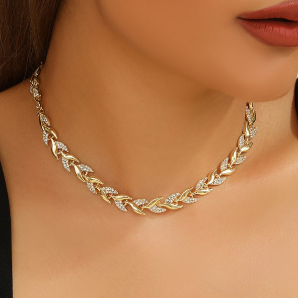 Morskie Skarby | Zestaw naszyjnik i bransoletka w wzór rybiej ości