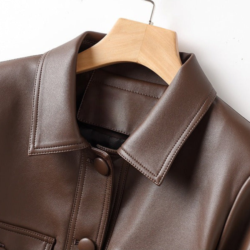 Patrica™ Kurtka z Prawdziwej Skóry 