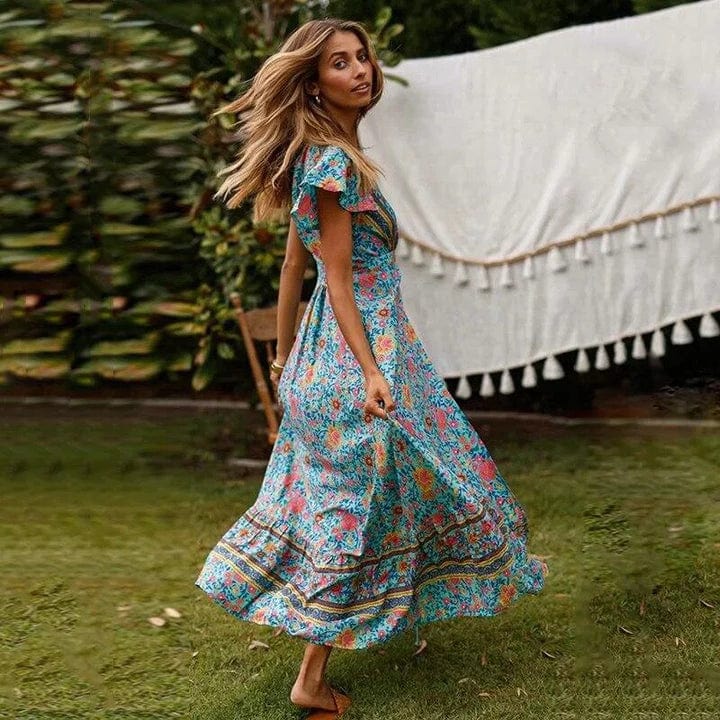 Veronica™ | Maxi sukienka z wysokim rozcięciem - Eliza-Warszawa